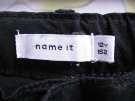 Černé elastické plátěné cargo kalhoty name it, name it,152