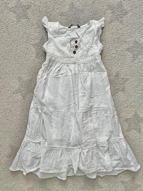 Šaty lindex, bílé krajka, vel. 104, lindex,104