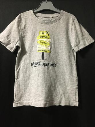 Vel. 110 šedé triko s tiskem, 110