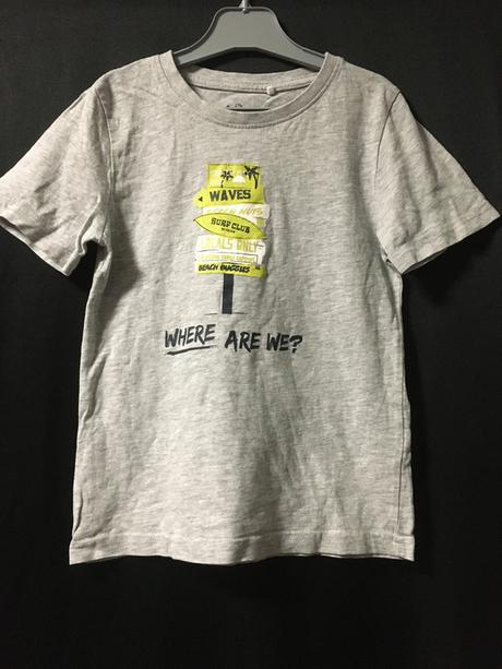 Vel. 110 šedé triko s tiskem, 110