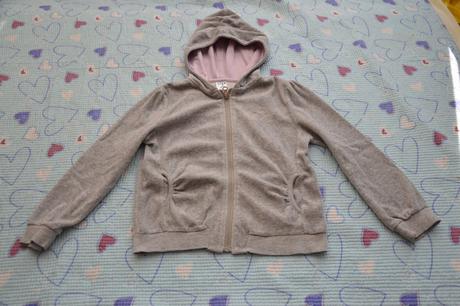 Sametová, plyšová mikina s kapucí, palomino,122