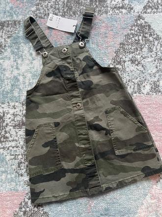 Maskáčové šaty s laclem vel.128 - nové, 128