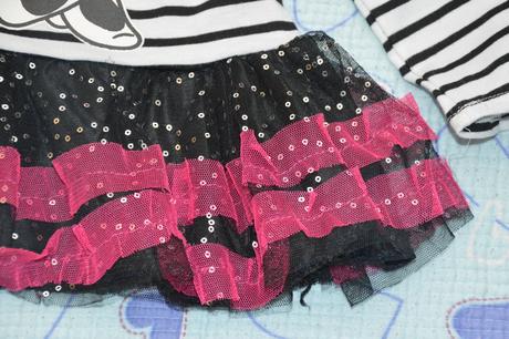 Triko tunika s kanýry se sukýnkou, 98