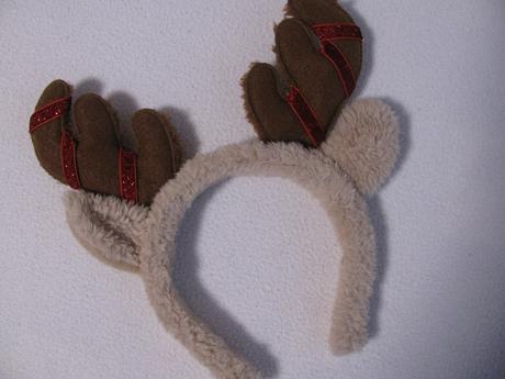 Vánoční nová čelenka do vlasů-sobí parůžky,