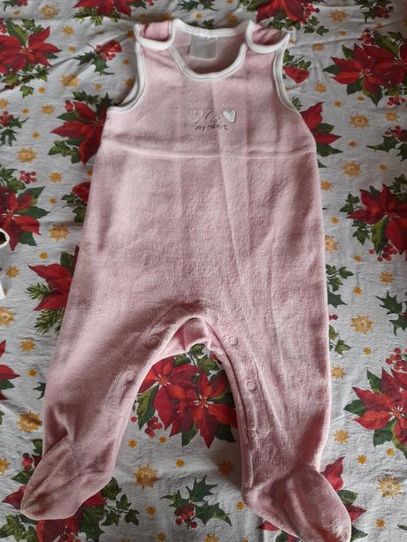 Růžové dupačky my heart na holčičku, 68