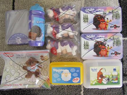 Milka-kravičky,krabičky+ batoh aj.-nové,