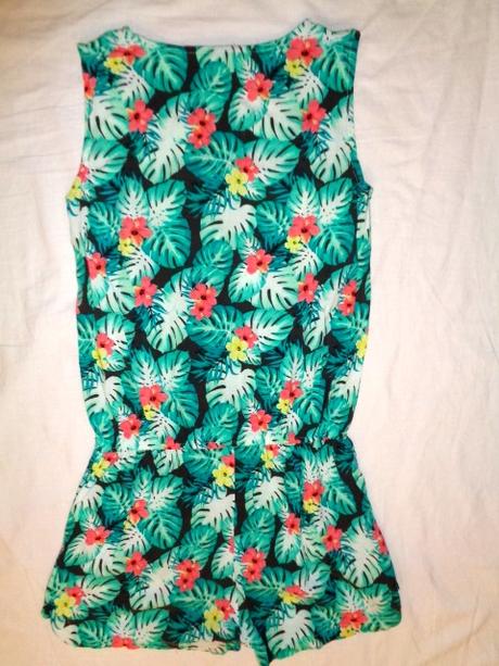 Krásný vzdušný letní overal - hawai motiv, 158