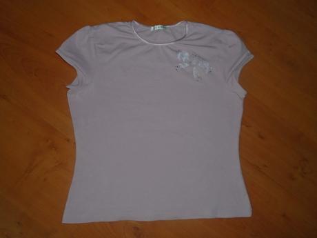 Růžové triko s mašličkou vel. 42, george,42