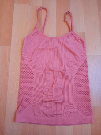 Sportovní dívčí tílko - lososové, vel. 140/146, 140