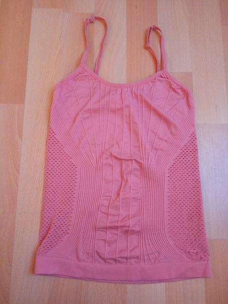 Sportovní dívčí tílko - lososové, vel. 140/146, 140