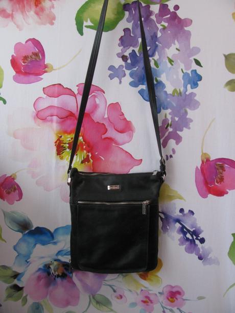 Černá dámská kožená crossbody kabelka wojas, wojas