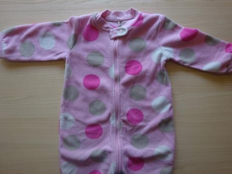 Fleesový overál s puntíky, vel. 86, matalan,86