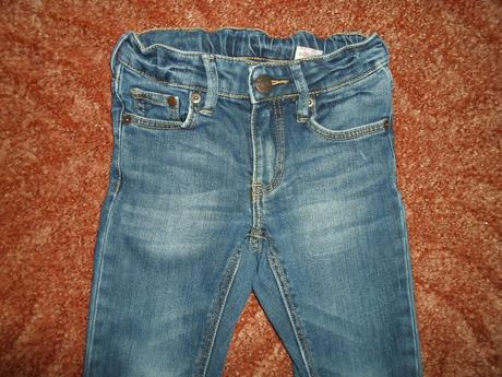 modré kalhoty rifle džíny h&m s elastenem sqin, h&m,98