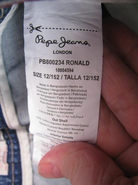 Perfektní džínové kraťasy s vyšitým logem, pepe jeans,152