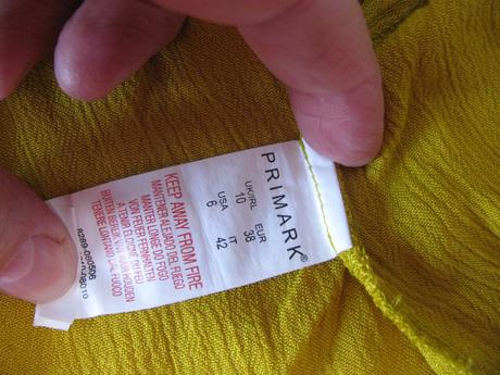 Letní sukně hořčicové barvy vzhledem fáčovina, primark,38