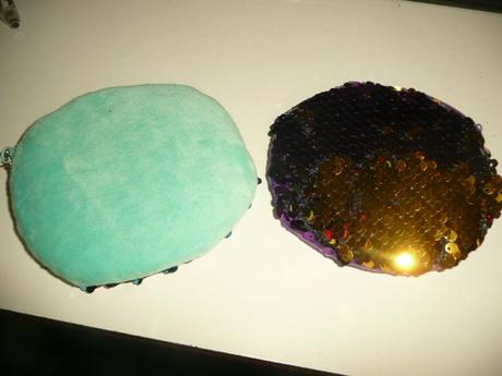 Peněženka měnivé otáčivé flitry na mince, 