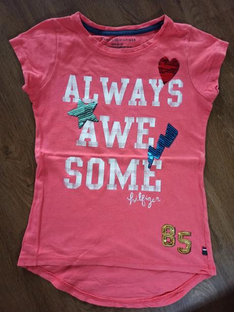 Bavlněné tričko hilfiger, tommy hilfiger,134