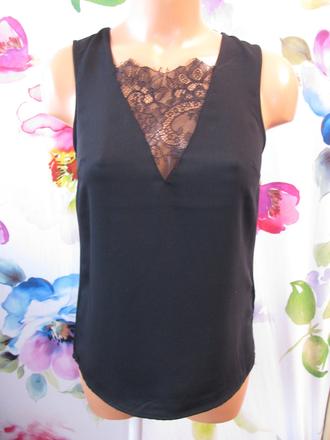 Dámská halenka, top, s krajkovým detailem, h&m,32