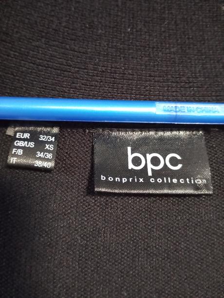 Černý pletený kardigan bonprix s límcem, bonprix,m