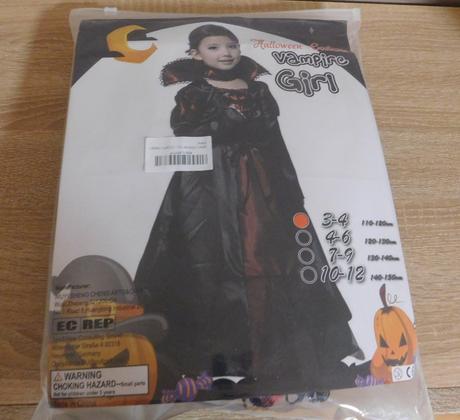 Karnevalový kostým-upíří slečna vel.4/6let, 