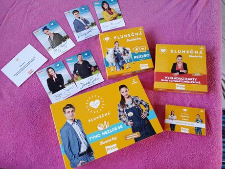 Hra, karty slunečná, podpisové karty, 