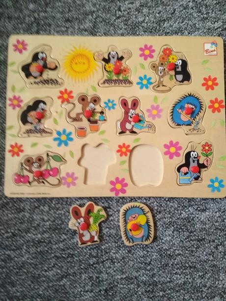 Puzzle dřevěné krteček, 
