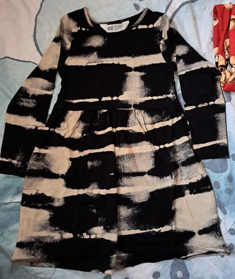2x šaty dlouhý rukáv, h&m,110