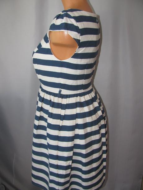Dámské modro bílé pruhované letní šaty, atmosphere,40