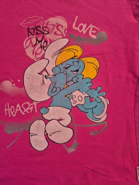 2x tričko šmoulinka, 128