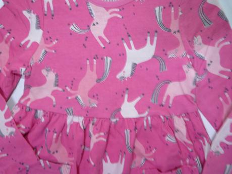Bavlněné šaty s jednorožci vel.98, nutmeg,98