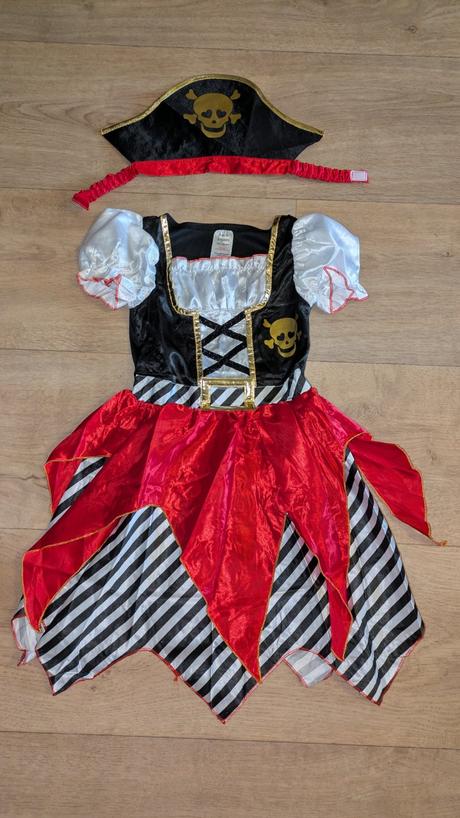 Ka255 karnevalový kostým pirátka 116, 5 - 6 let,