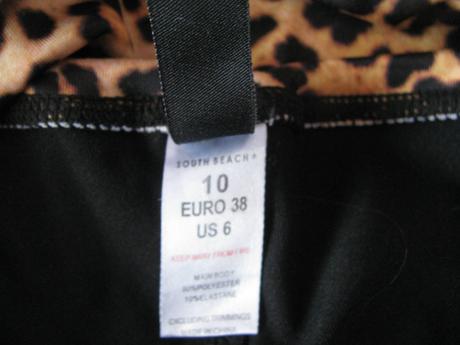 Černé elastické legíny, s tygrovým vzorem yogi, south,38