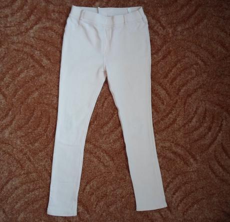 Růžové kalhoty legíny, h&m,140