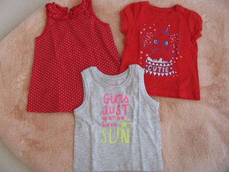 Set na holčičku -šatičky+2 trika, 68–80