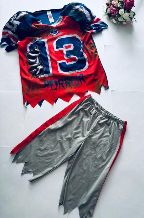 An15/ kostým zombie ragbista - v.13/14 let, 