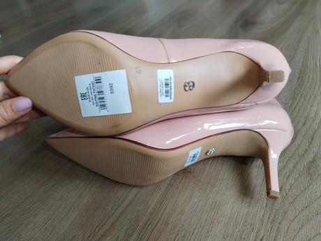 Nové lodičky s.oliver 41 růžové lesklé, s.oliver,41