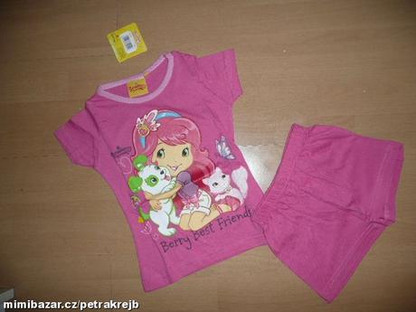 Souprava kraťasy i pyžamo jahůdka 98, 98