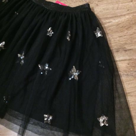 Nová slavnostní sukýnky se stříbrnými hvězdičkami, nutmeg,152