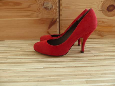 Červené semišové lodičky asos vel. 38, 38