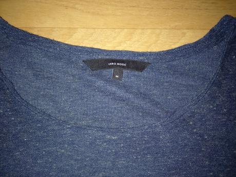 Modro-strieborný pull believe in yourself, vero moda,m