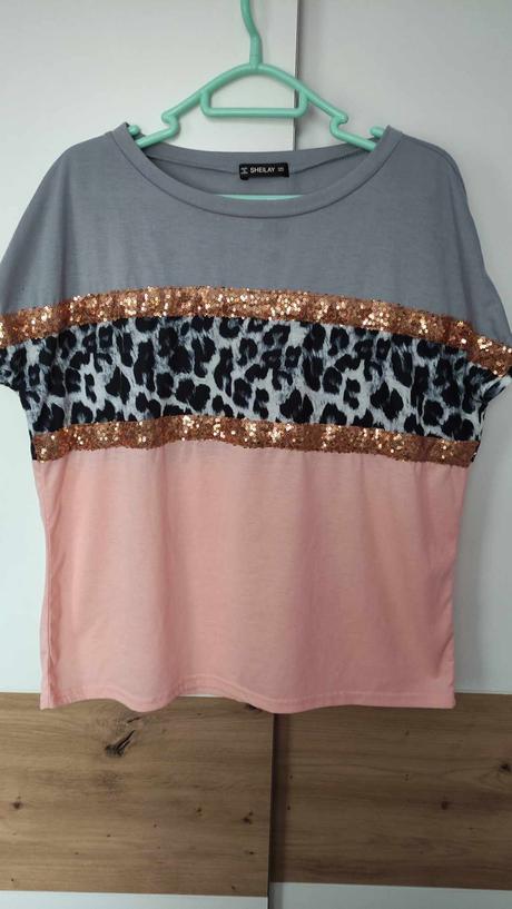 Triko kr.rukávek s flitry m, m