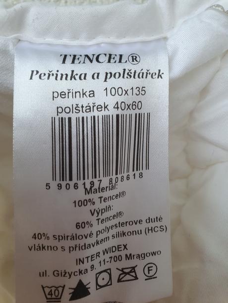 Dětská peřinka a polštář tencel, šířka (cm): 135,délka (cm): 100