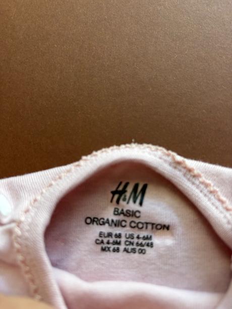 Body růžové se srdíčky - v.68, h&m,68