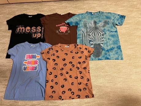 Mix 5 ks triček velikost 164 a s, 164