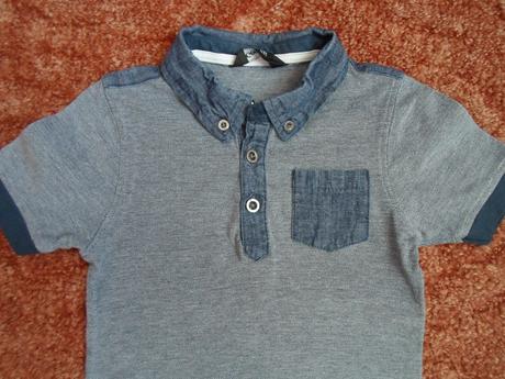 Modré tričko triko polo límeček george, george,104