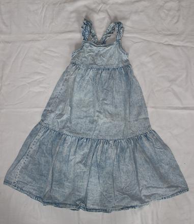 Ob22. skvělé džínové maxi šaty 9-10 let, f&f,140