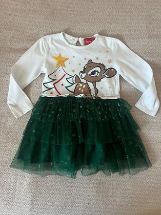 Vánoční šaty bambi vel. 92/18-24měs, 92
