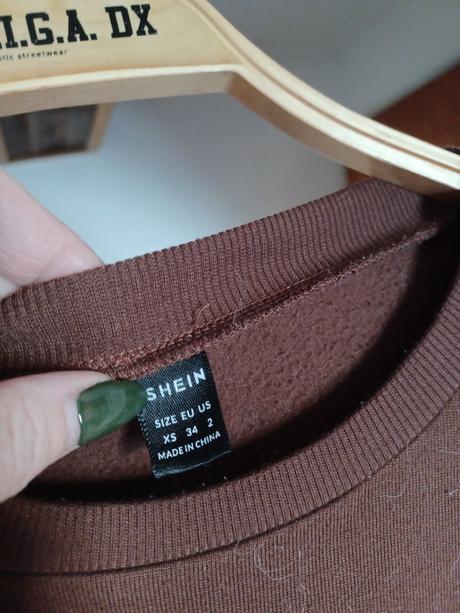 Oversize hnědá mikina shein xs/s, 158/164, 164