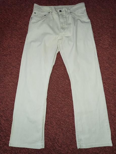 Krémové kalhoty c&a 34/30, c&a,m