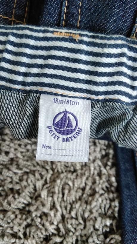 Jeans džíny rifle rifličky luxusní petit bateau, 80